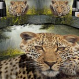 Постельное белье Леопард в лесу Волшебные сны мако-сатин