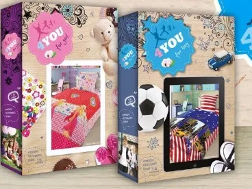Детское постельное белье "Джинсовый кот" 4You FOR YOU бязь 3д