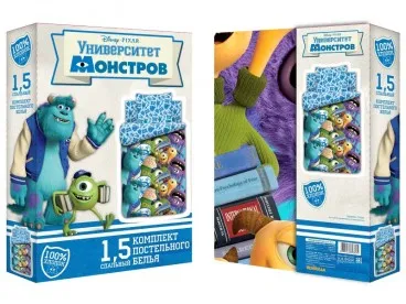 Детское постельное белье "Университет монстров" Корпорация Монстров Disney бязь 3д