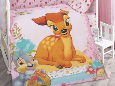 Постельное белье новорожденному "Бэмби на полянке" Disney бязь