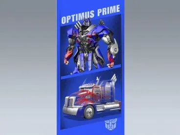 Детское махровое полотенце "Prime" велюр Hasbro Трансформеры