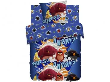 Постельное белье "Злые Птички" Angry Birds бязь 3д