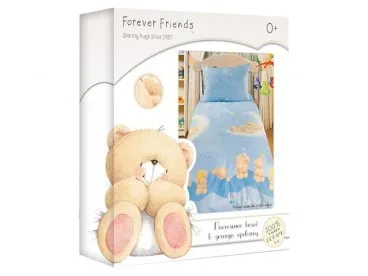 Постельное белье новорожденному "Мишка и Пони" Forever Friends поплин