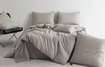 Постельное белье однотонное на резинке OCER002 сатин Элитный Viva-Home Textile