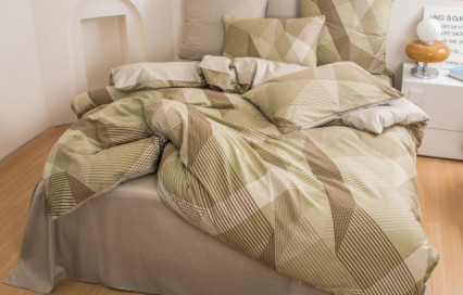 Постельное белье на резинке AR351 сатин-люкс Viva-Home Textile