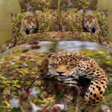 Постельное белье Леопард в траве Волшебные сны мако-сатин