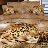 Постельное белье Леопард зимой Волшебные сны мако-сатин
