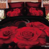 Постельное белье Розы на черном Волшебные сны мако-сатин