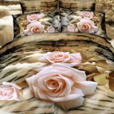 Покрывало стеганое Розовые розы Волшебные сны сатиновое
