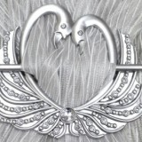Заколка для штор Лебеди серебро Ajur