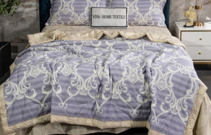 Комплект постельного белья с одеялом OB052 Viva-Home Textile сатин