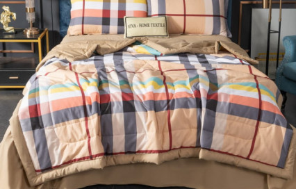 Комплект постельного белья с одеялом OB057 Viva-Home Textile сатин