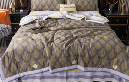 Комплект постельного белья с одеялом OB070 Viva-Home Textile сатин