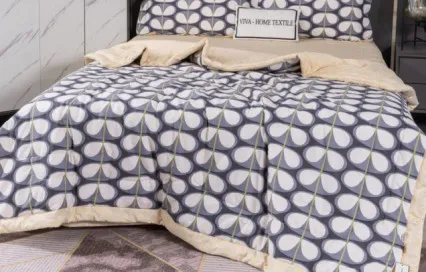 Комплект постельного белья с одеялом OB095 Viva-Home Textile сатин
