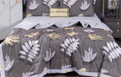 Комплект постельного белья с одеялом OB096 Viva-Home Textile сатин