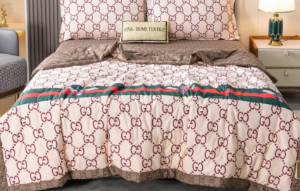 Комплект постельного белья с одеялом OB097 Viva-Home Textile сатин