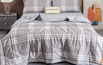 Комплект постельного белья с одеялом OB107 Viva-Home Textile сатин