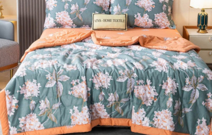Комплект постельного белья с одеялом OB109 Viva-Home Textile сатин