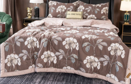 Комплект постельного белья с одеялом OB110 Viva-Home Textile сатин