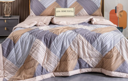 Комплект постельного белья с одеялом OB115 Viva-Home Textile сатин