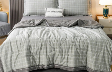 Комплект постельного белья с одеялом OB117 Viva-Home Textile сатин