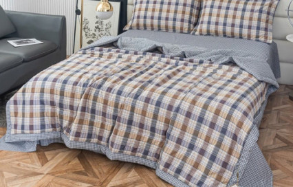 Комплект постельного белья с одеялом OB128 Viva-Home Textile сатин