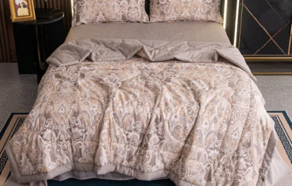 Комплект постельного белья с одеялом OB130 Viva-Home Textile сатин