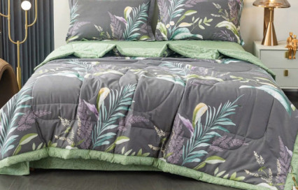 Комплект постельного белья с одеялом OB140 Viva-Home Textile сатин