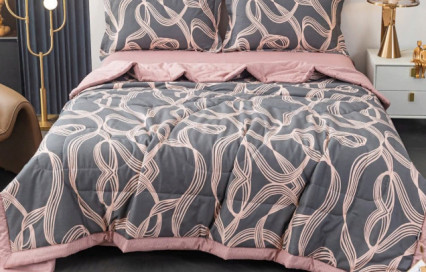 Комплект постельного белья с одеялом OB143 Viva-Home Textile сатин