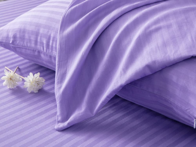 Постельное белье однотонное CT023 страйп-сатин Viva-Home Textile