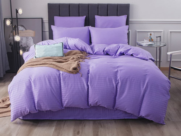 Постельное белье однотонное CT023 страйп-сатин Viva-Home Textile