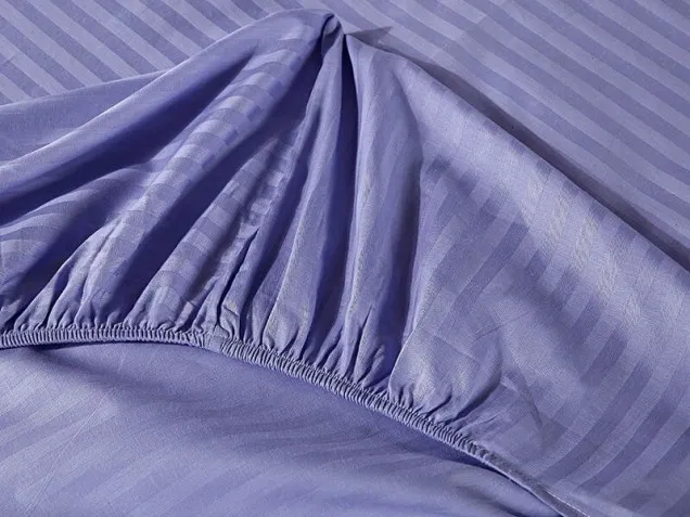 Постельное белье на резинке CTR023 страйп Viva-Home Textile