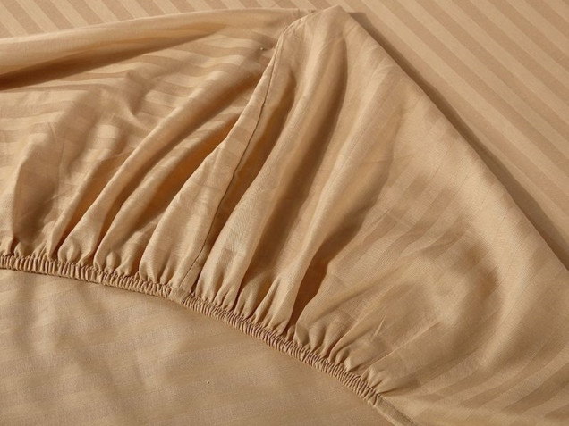 Постельное белье на резинке CTR026 страйп Viva-Home Textile