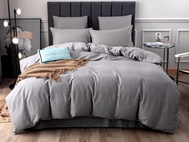 Постельное белье однотонное CT025 страйп Viva-Home Textile