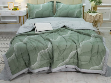 Комплект постельного белья с одеялом OB009 Viva-Home Textile сатин
