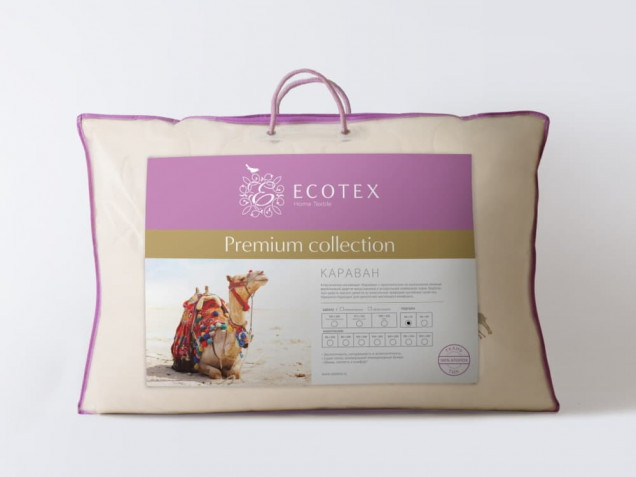 Подушка Караван Premium Ecotex верблюжья шерсть
