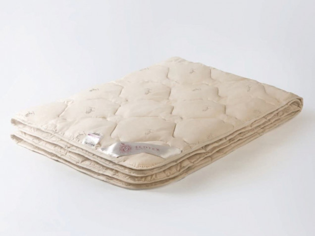 Одеяло Золотое Руно Premium Ecotex шерсть мериноса стеганое