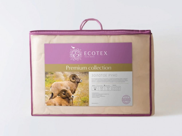 Одеяло Золотое Руно Premium Ecotex облегченное шерсть мериноса