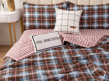 Комплект постельного белья с одеялом OB017 Viva-Home Textile сатин