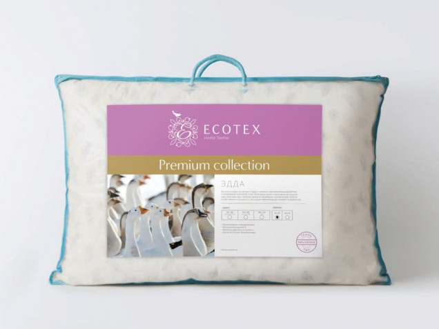 Подушка Эдда Premium Collection пуховая Ecotex
