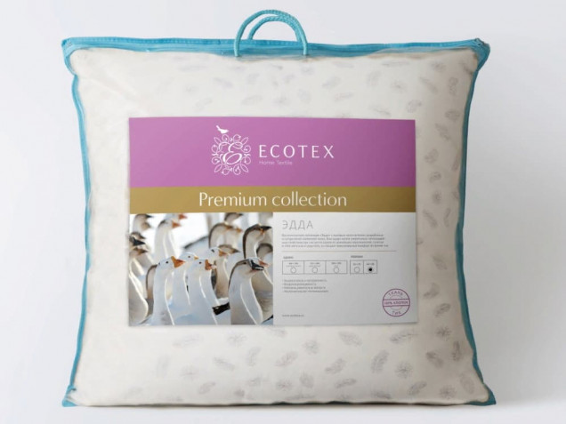 Подушка Эдда Premium Collection пуховая Ecotex