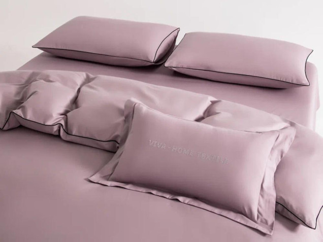 Постельное белье однотонное OCE008 сатин Элитный Viva-Home Textile