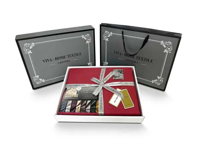 Постельное белье однотонное OCE009 сатин Элитный Viva-Home Textile