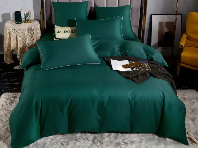 Постельное белье однотонное OCE009 сатин Элитный Viva-Home Textile