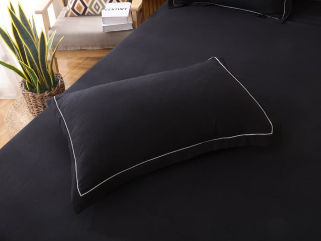 Однотонное постельное белье с одеялом FB004 Viva-Home Textile сатин