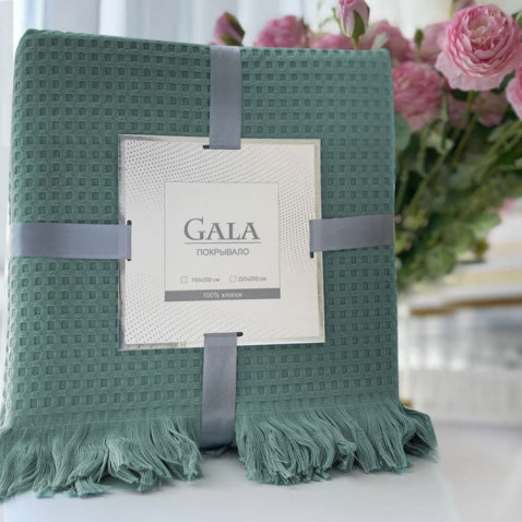 Покрывало вафельное пике Ментол Gala