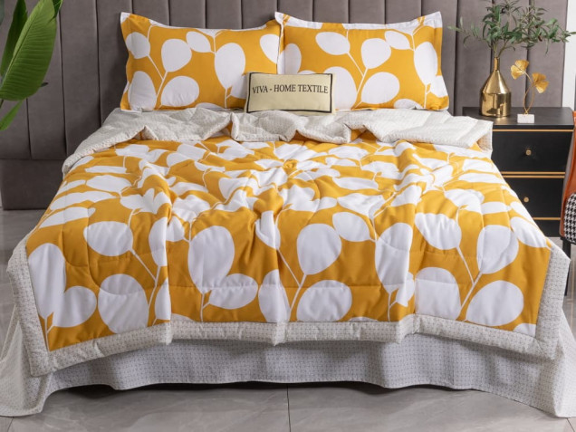 Комплект постельного белья с одеялом OB077 Viva-Home Textile сатин