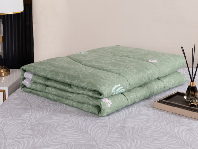 Комплект постельного белья с одеялом OB086 Viva-Home Textile сатин