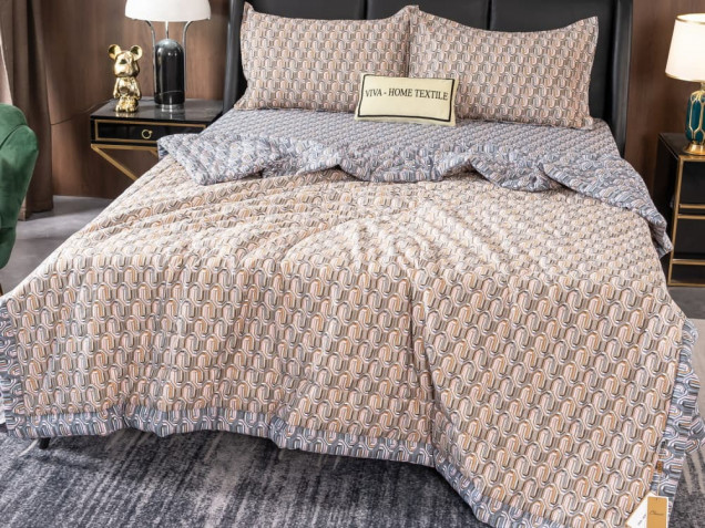Комплект постельного белья с одеялом OB090 Viva-Home Textile сатин
