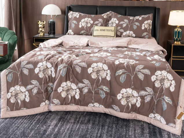 Комплект постельного белья с одеялом OB110 Viva-Home Textile сатин